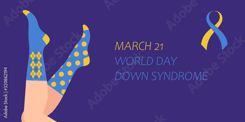 March 21, world down syndrome day. vector