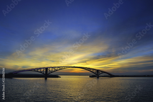 Scenic shot of Xiying Rainbow Bridge Penghu County