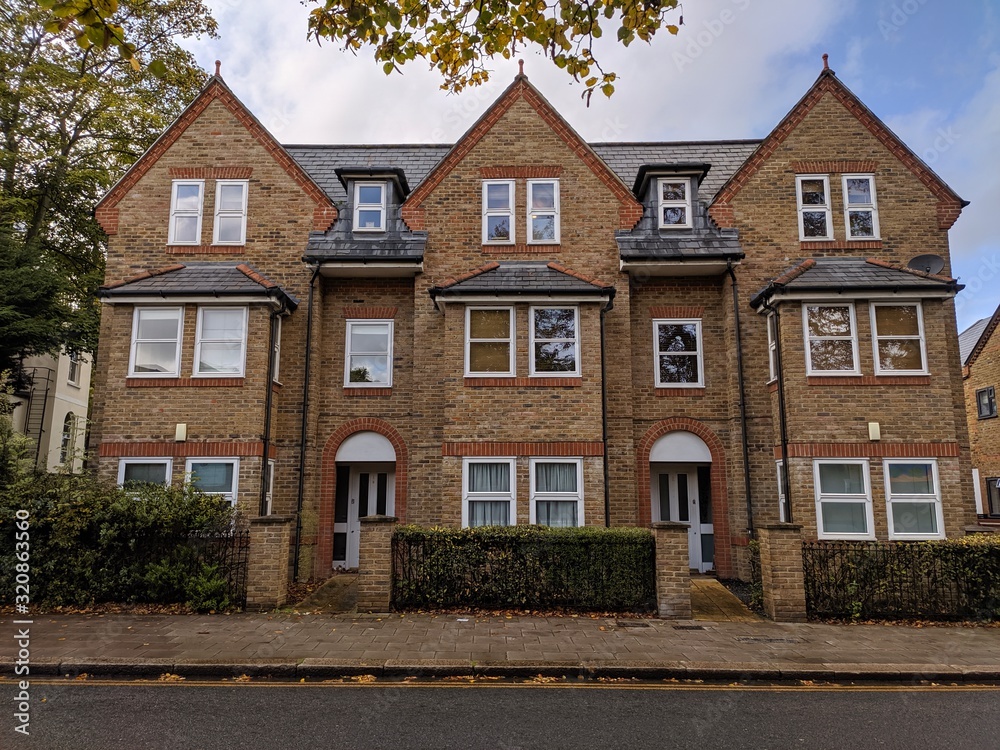 Londres capitale du royaume uni uk qui est sortie de l'europe maison traditionelle