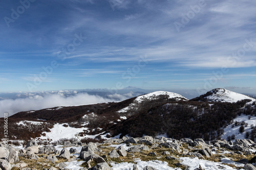Paesaggio invernale delle Madonie in Sicilia