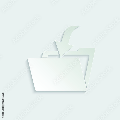 paper folder icon - vector