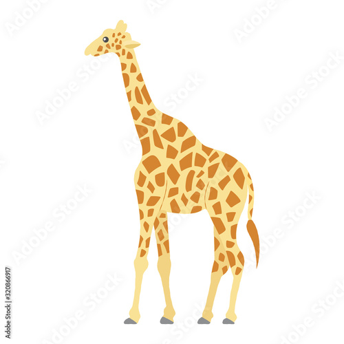 Vector illustration of a cute giraffe.