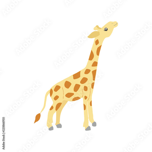 Vector illustration of a cute giraffe.