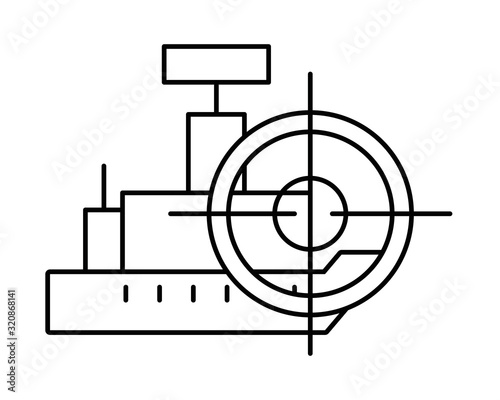 ship military force with target