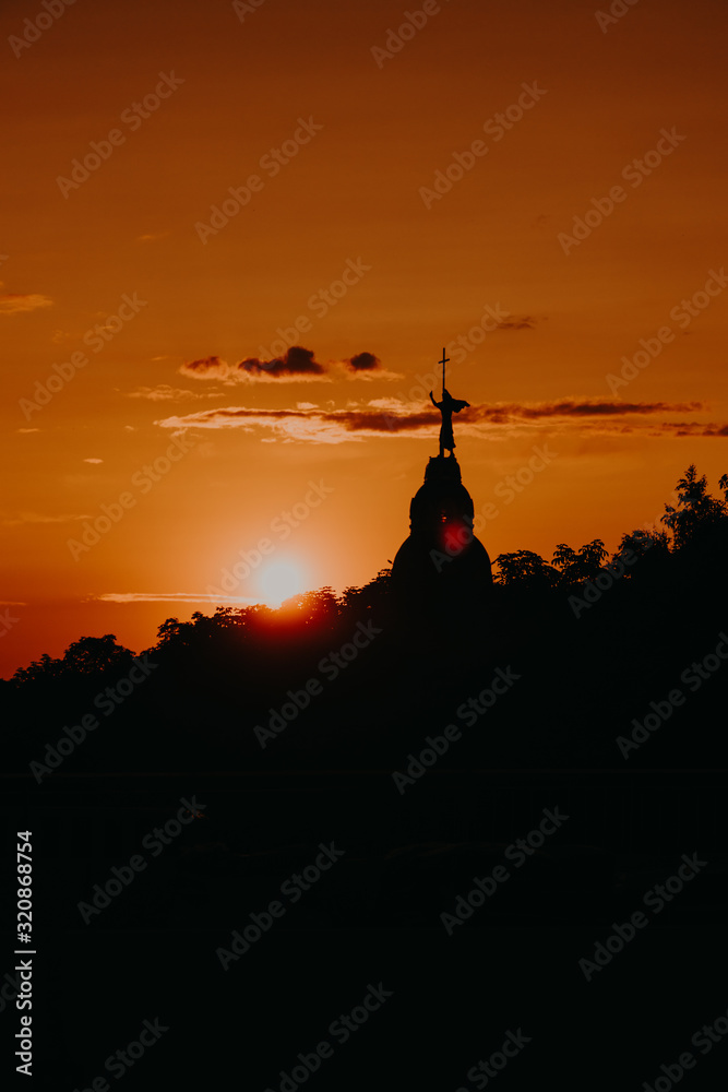 закат в городе днепре,  sunset in the city dnipro