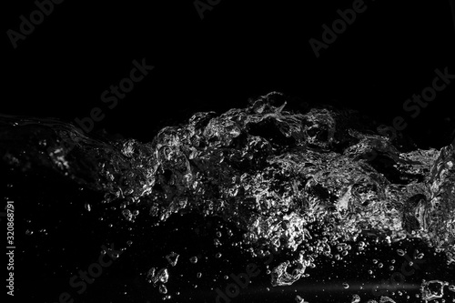 Splash of water. Isolate on black background.