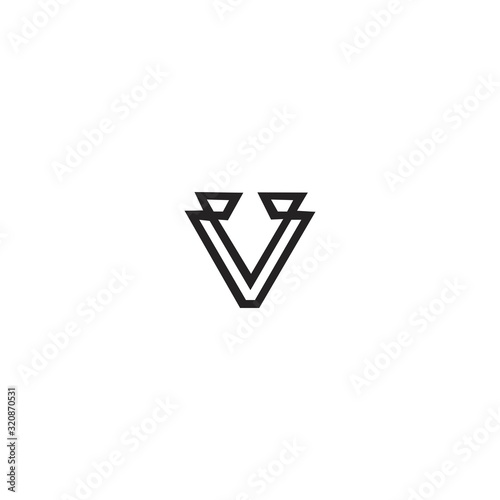 VV Letter Logo Design Vector.