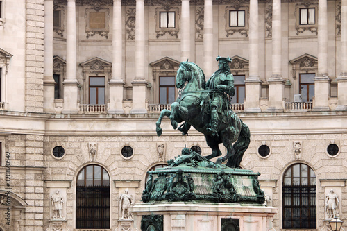 Statue of Prince Eugen Hofburg Palace Heldenplatz Vienna Austria