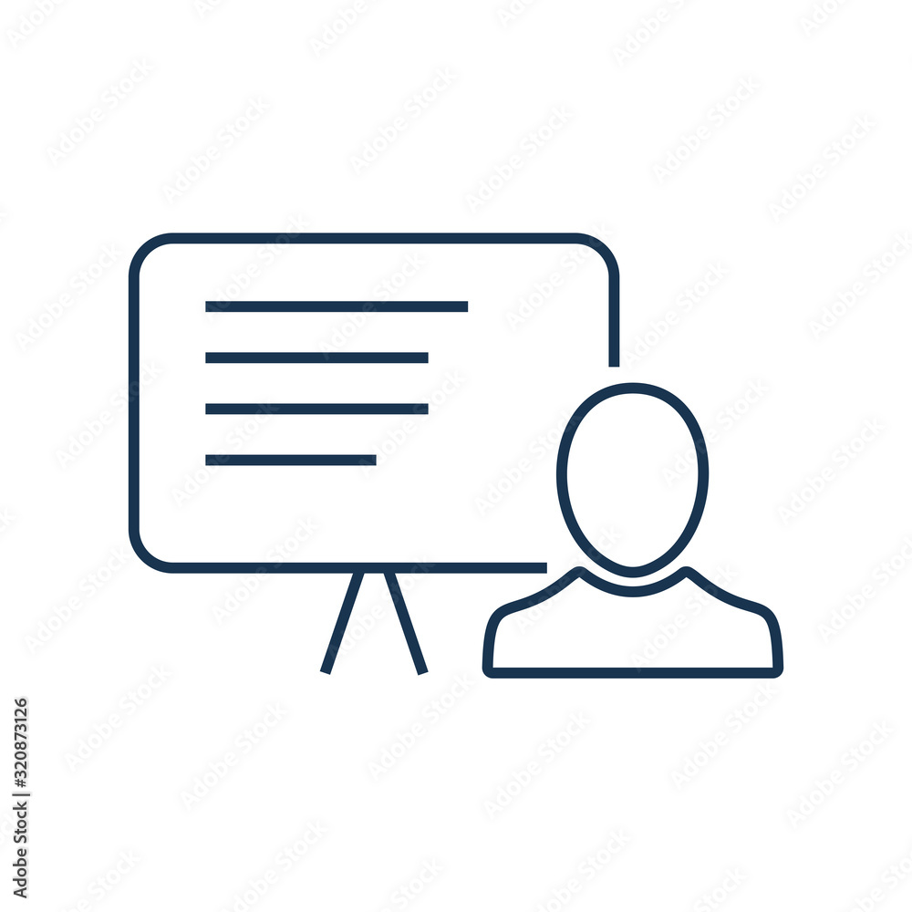 Business Presentation Icon. Presenter. Teacher, Audience, Training, Teaching, Class board, Chart . Business Presentation Icon. Presenter. Teacher, Audience, Training, Teaching, Class board, Chart .