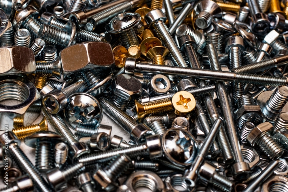 texture of various bolts nuts screws. texture of various bolts nuts screws.