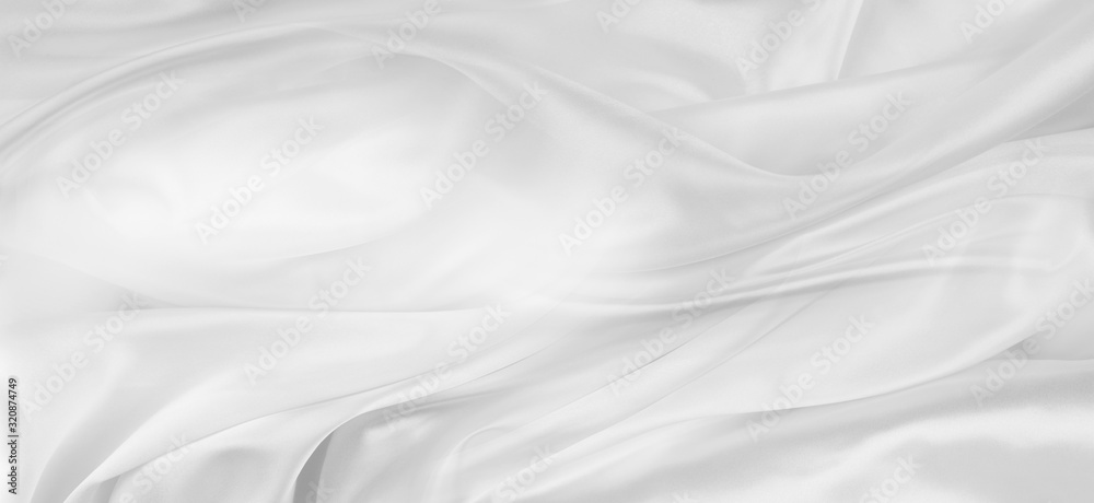 White silk fabric lines