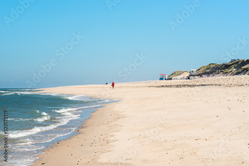 Beach landscape and the North Sea water on Sylt island