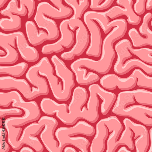Seamless pattern with human or zombie brains  © alka5051