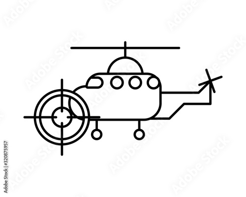 helicopter military force with target