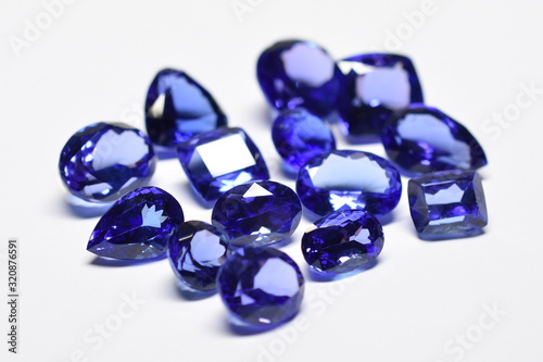 tanzanite facet cut gemstones photo