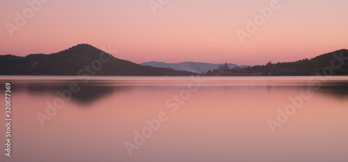 sunset in the lake