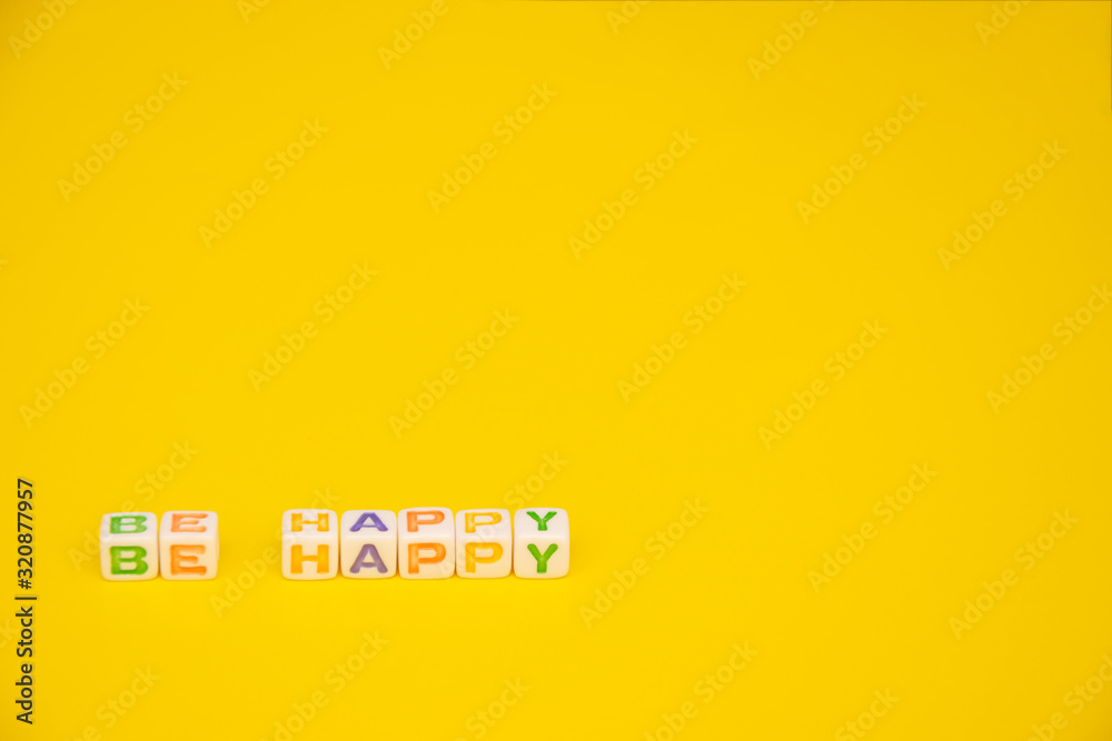 Obraz premium White cubes with letters with words 