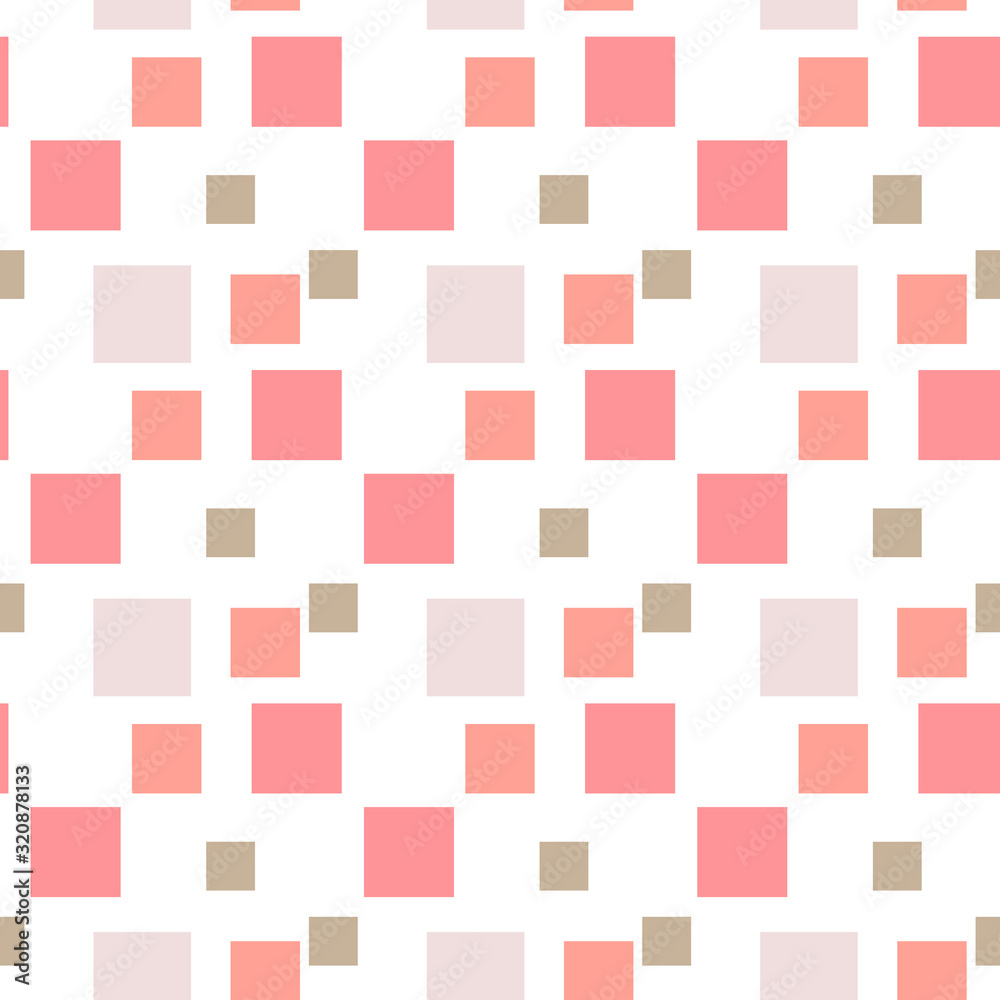 Seamless abstract pattern with square on white background.Print for interior design and fabric Seamless abstract pattern with square on white background.Print for interior design and fabric