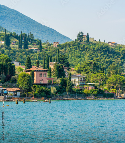 Fototapeta Naklejka Na Ścianę i Meble -  Malcesine, beautiful little town on Lake Garda. Veneto, Province of Verona, Italy.