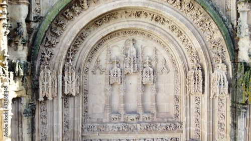 Medieval castle door. Engraved with drone. Iglesia / Castillo grabada con drone photo