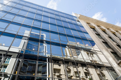 Reflective glazed building in downtown Buenos Airesfront