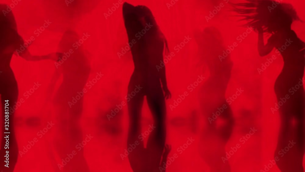 ladies dancing and morphing into each other creating visualization and trance effect, for DJ and VJ use inside events, parties, concerts.