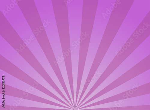 Sunlight horizontal background. Purple color burst background. Vector illustration.