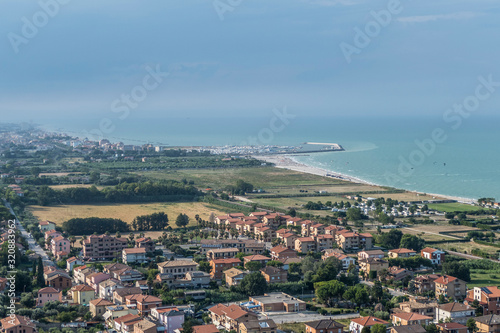 Panorama of the Marche coast