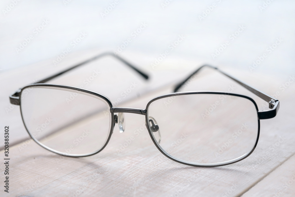 typical glasses on a white background typical glasses on a white background