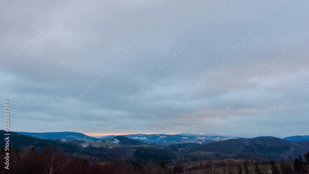 Clouds rolling over the beautiful Karkonosze Giant Mountains of Poland - time lapse Clouds rolling over the beautiful Karkonosze Giant Mountains of Poland - time lapse