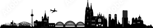Köln Cologne City Skyline Silhouette Vector
