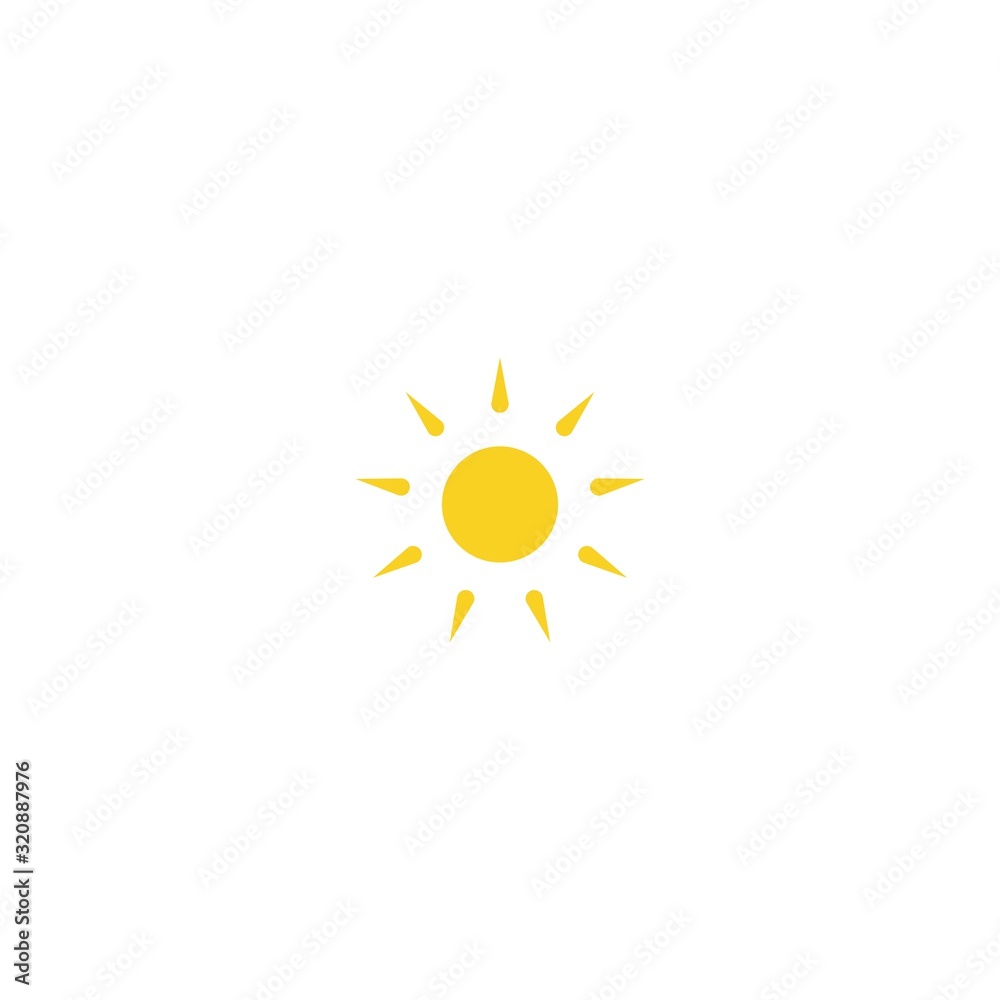 Bright hot sun or burning sunflower icon. Isolated on white. Hot summer weather. Bright hot sun or burning sunflower icon. Isolated on white. Hot summer weather.