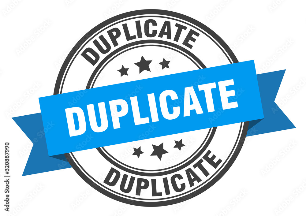 Fototapeta premium duplicate label. duplicateround band sign. duplicate stamp