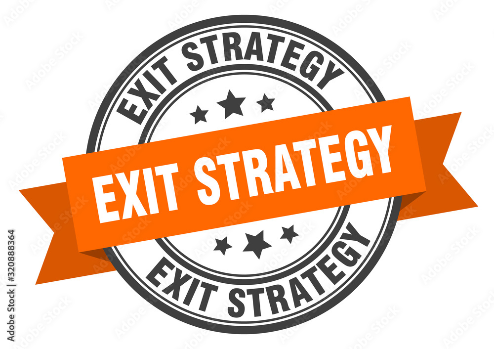 Fototapeta premium exit strategy label. exit strategyround band sign. exit strategy stamp