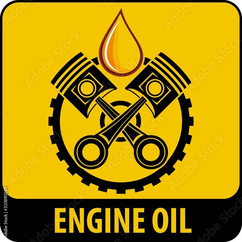 Engine oil design template. Vector Illustration