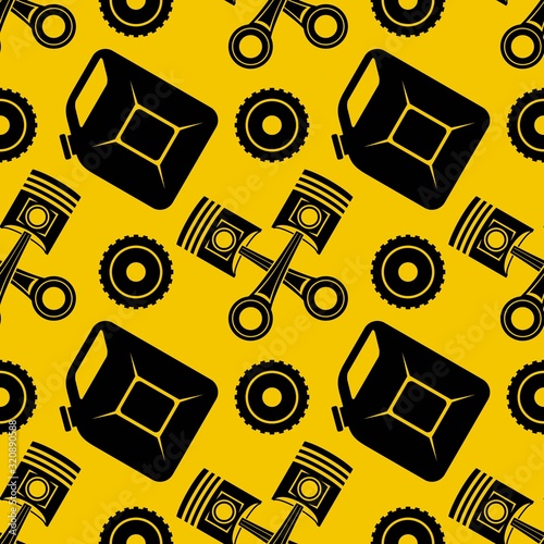 Engine oil seamless pattern. Vector illustration