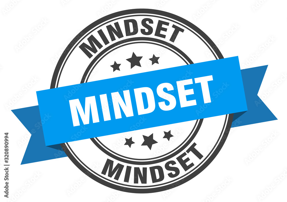 Fototapeta premium mindset label. mindsetround band sign. mindset stamp