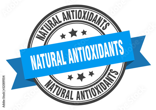 natural antioxidants label. natural antioxidantsround band sign. natural antioxidants stamp