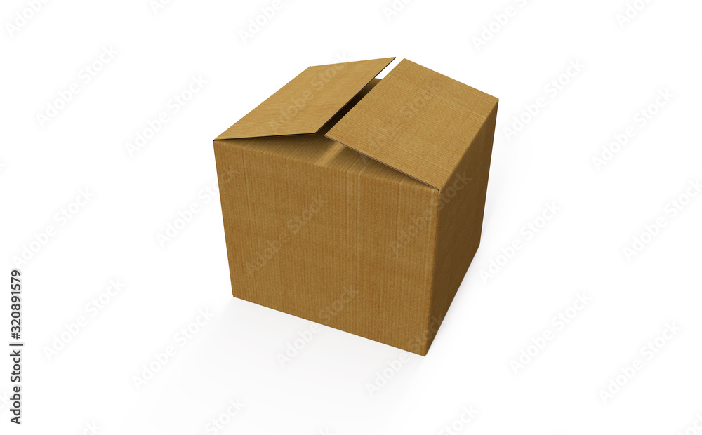 open cardboard box isolated on white background open cardboard box isolated on white background