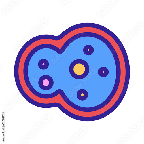 Bacterium icon vector. A thin line sign. Isolated contour symbol illustration