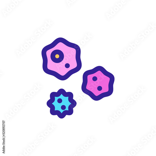 Bacterium icon vector. A thin line sign. Isolated contour symbol illustration