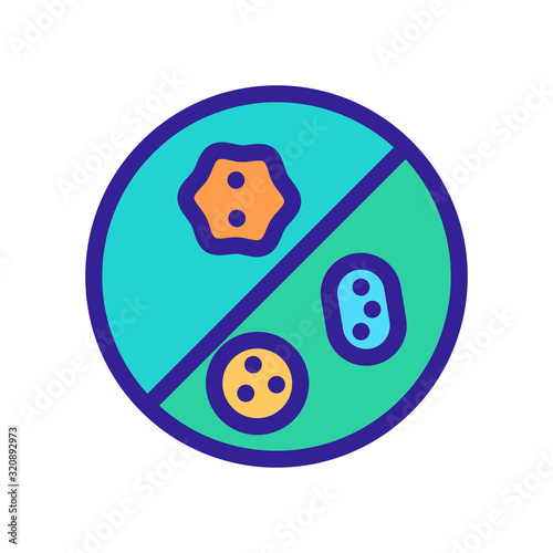 Bacterium icon vector. A thin line sign. Isolated contour symbol illustration