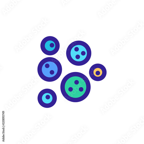 Bacterium icon vector. A thin line sign. Isolated contour symbol illustration