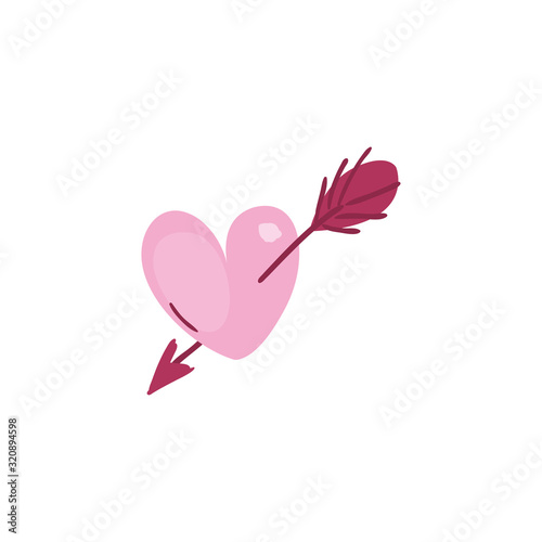 Isolated heart and arrow vector design © djvstock
