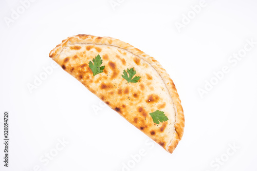 calzone for restaurant menu on a light background photo