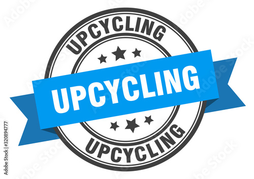 upcycling label. upcyclinground band sign. upcycling stamp