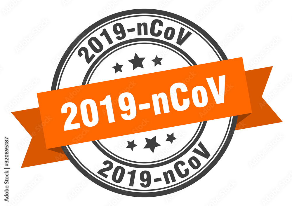 Fototapeta premium 2019-ncov label. 2019-ncovround band sign. 2019-ncov stamp