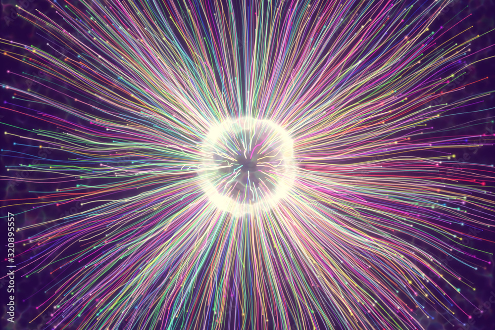 Abstract explosion background. Exploding particles. Multicolored wallpaper. Abstract explosion background. Exploding particles. Multicolored wallpaper.
