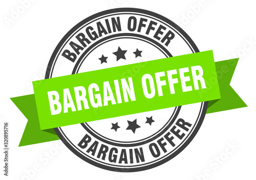 bargain offer label. bargain offerround band sign. bargain offer stamp