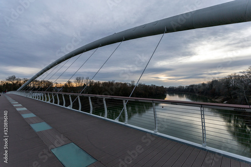 Tiszavirag Bridge in Szolnok, Hungary photo